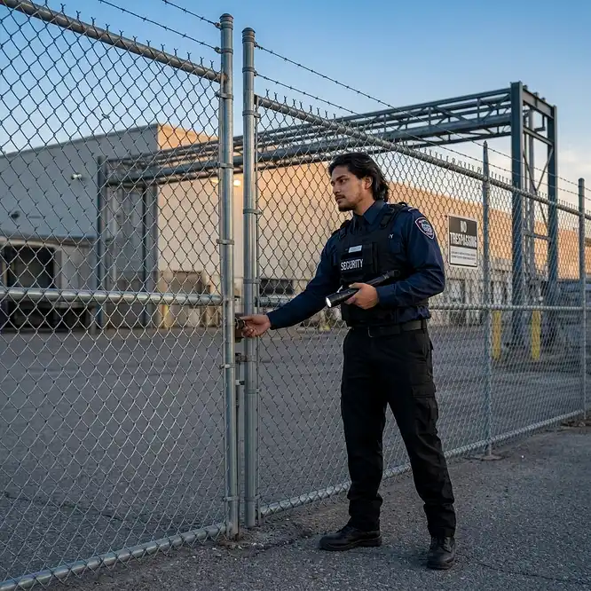 Supreme Security static guard on post providing a visible security presence