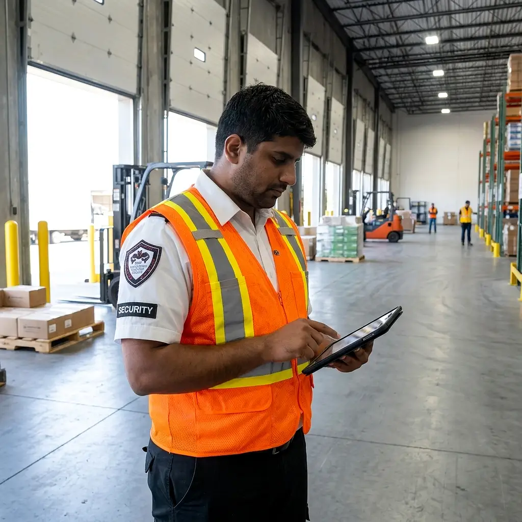 Warehouse and loading environment where live monitoring can verify activity and exceptions