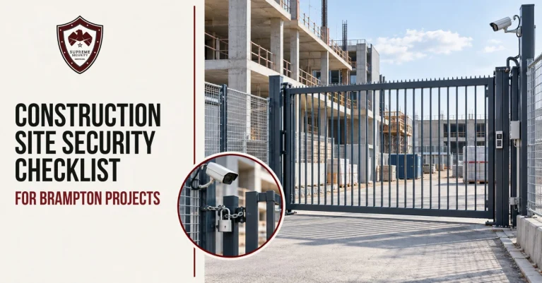 Construction Site Security Checklist for Brampton Projects
