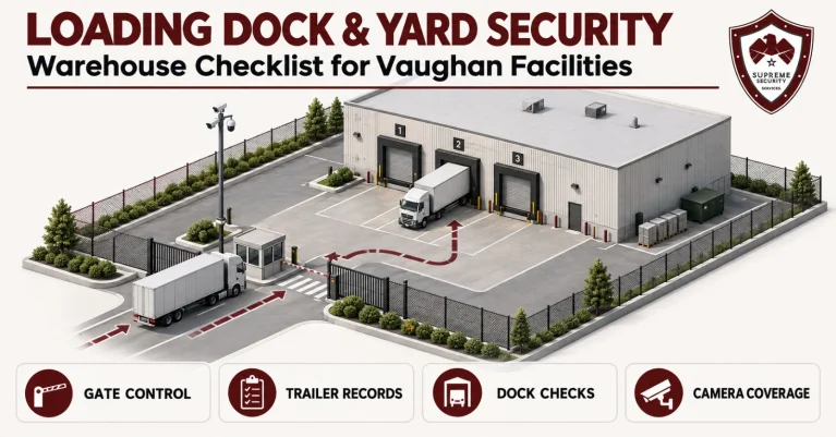 Loading Dock and Yard Warehouse Security Checklist for Vaughan Facilities