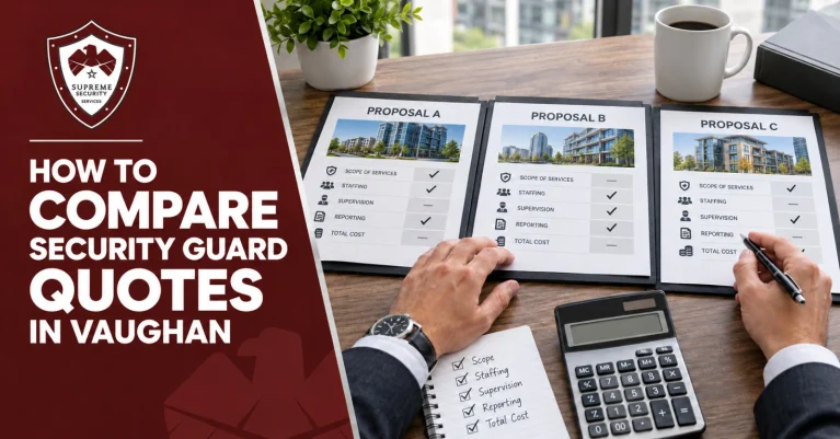 How to Compare Security Guard Quotes in Vaughan